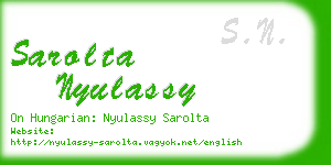 sarolta nyulassy business card